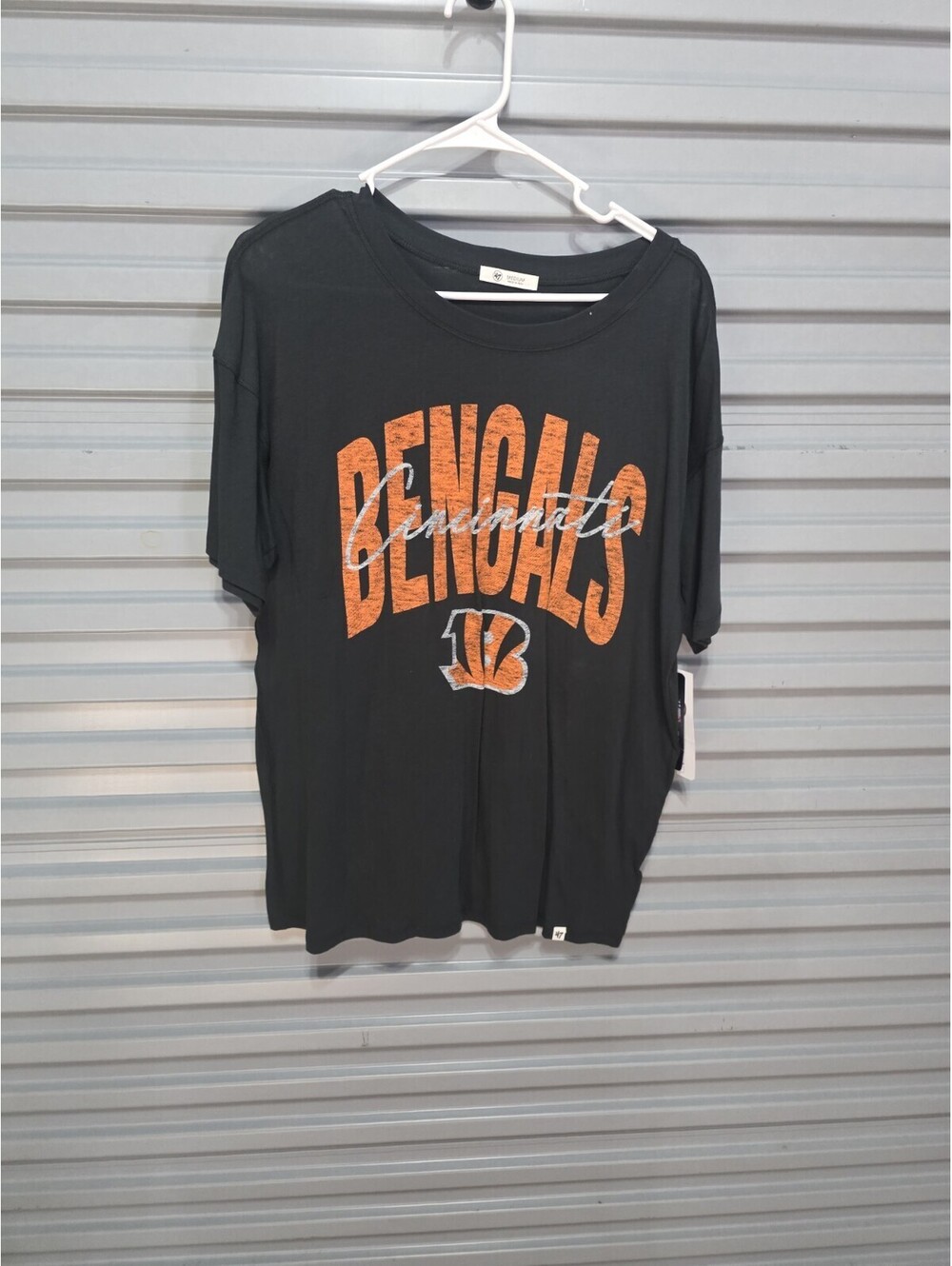 NFL Cincinnati Bengals Graphic T-Shirt Black/Orange Short Sleeve Men's Medium